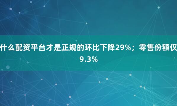 什么配资平台才是正规的环比下降29%；零售份额仅9.3%
