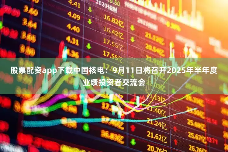 股票配资app下载中国核电：9月11日将召开2025年半年度业绩投资者交流会